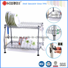 Patenteado DIY cromo metal cozinha dish drainer rack